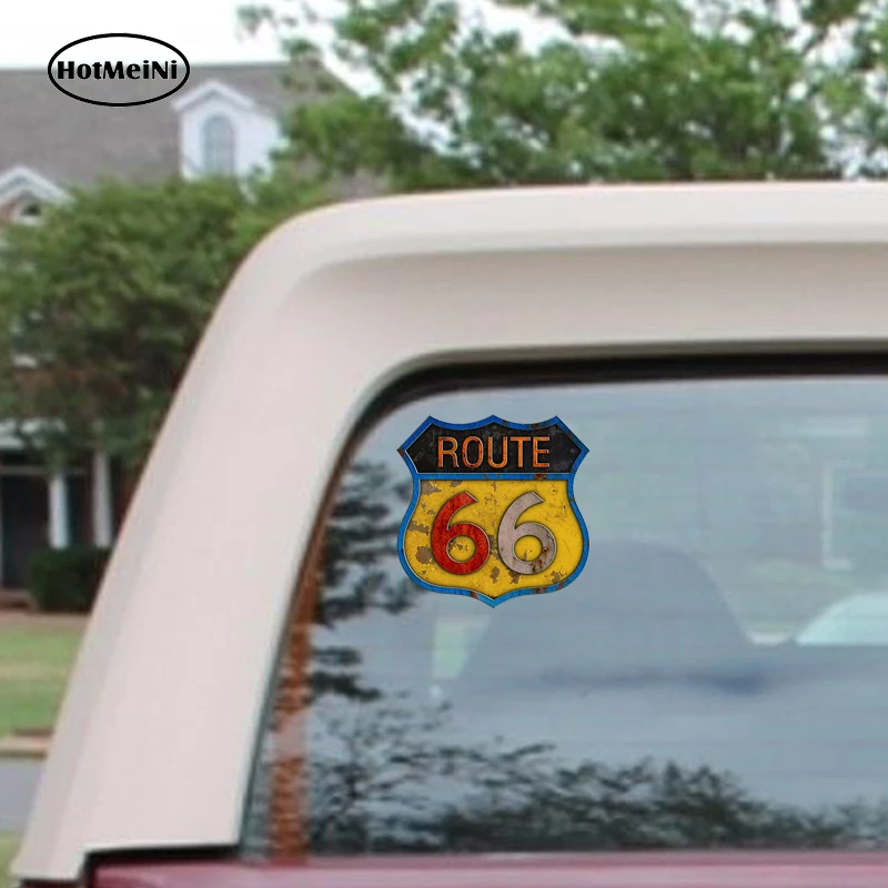

HotMeiNi Wholesale 50pcs/lot Car Styling 3D Route 66 Self Adhesive Die Cut Logo Vinyl Decal Sticker JDM Car Sticker 13cm*9.3cm