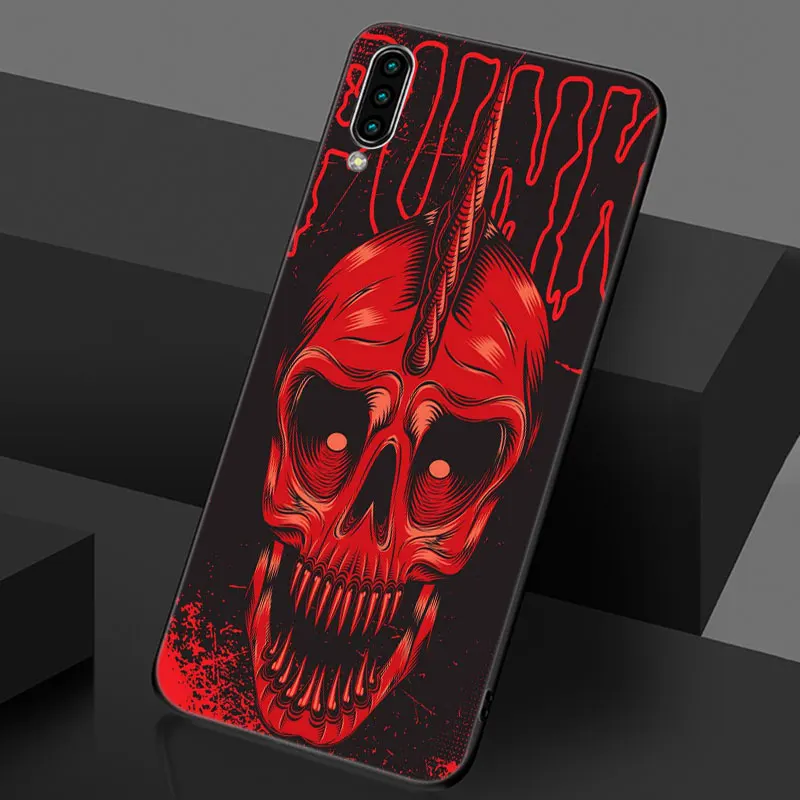 Чехол в стиле панк-рок с черепом для Huawei Honor 10X Lite 7A 7S 8A 8S 8C 8X 9A 9C 10i 20i 30i 20S 20E 9X Pro 10 8