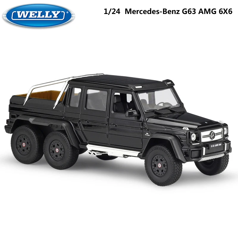 WELLY литая модель автомобиля в масштабе 1:24 Mercedes Benz G63 AMG 6X6 классический грузовик