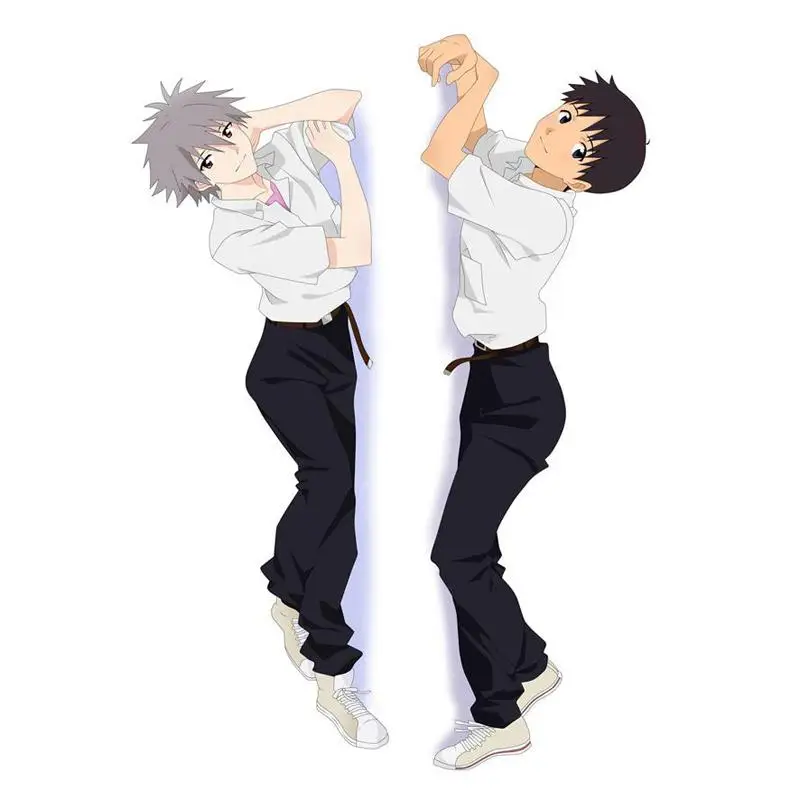 BL Мужской Японский Аниме EVA Evangelion Shinji& Kaoru Throw Otaku Dakimakura подарки постельные принадлежности длинная подушка для объятий чехол 150x50 см