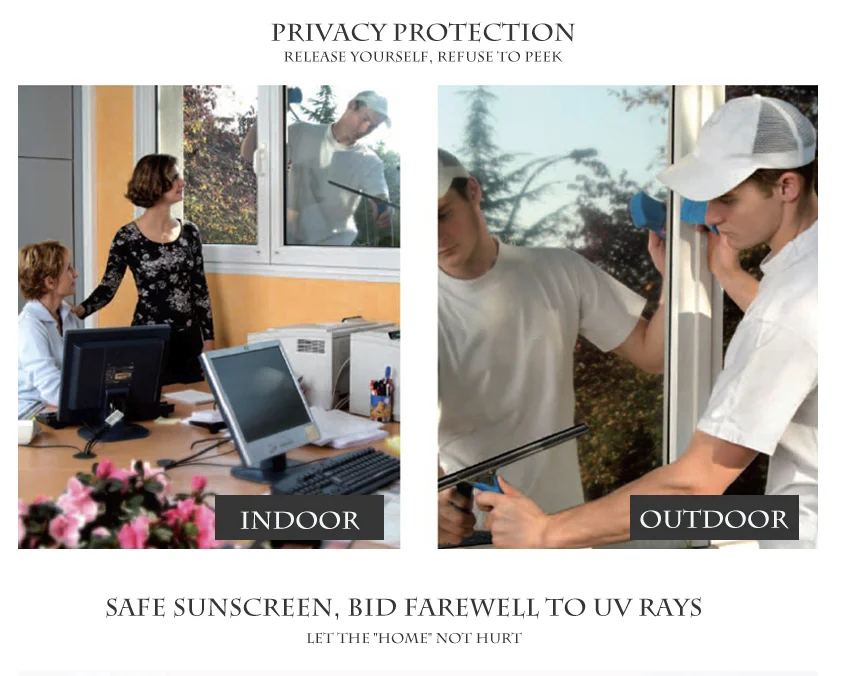 Зеркальная пленка для конфиденциальности самоклеящаяся окон DIY жилого дома