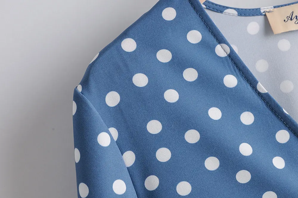 Женское винтажное кружевное платье повседневное облегающее в горошек с