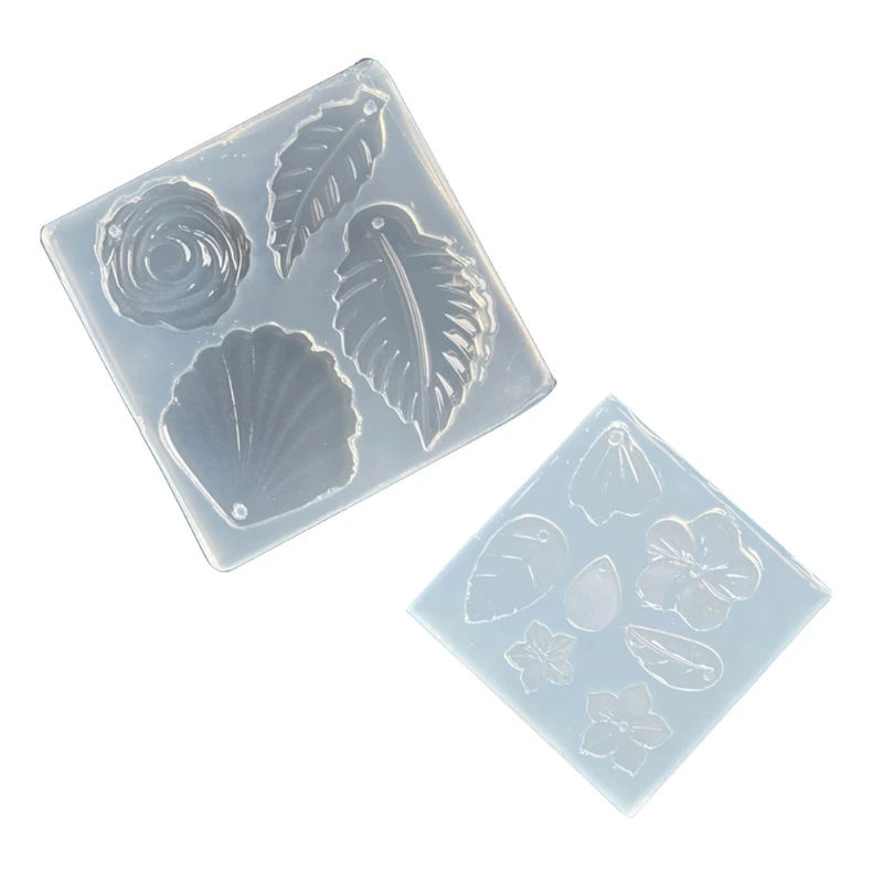

Flower Leaves Earrings Epoxy Resin Mold Jewelry Pendant Silicone Mould DIY Crafts Necklace Keychain Casting Tool