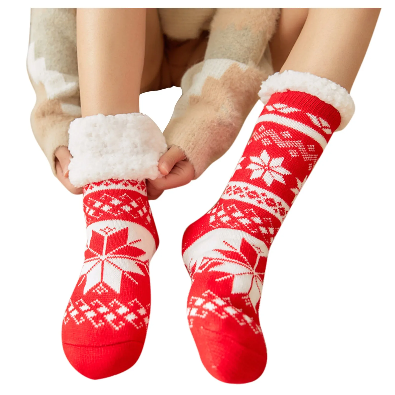 2021 рождественские носки женские зимние очень мягкие теплые пушистые застежки на