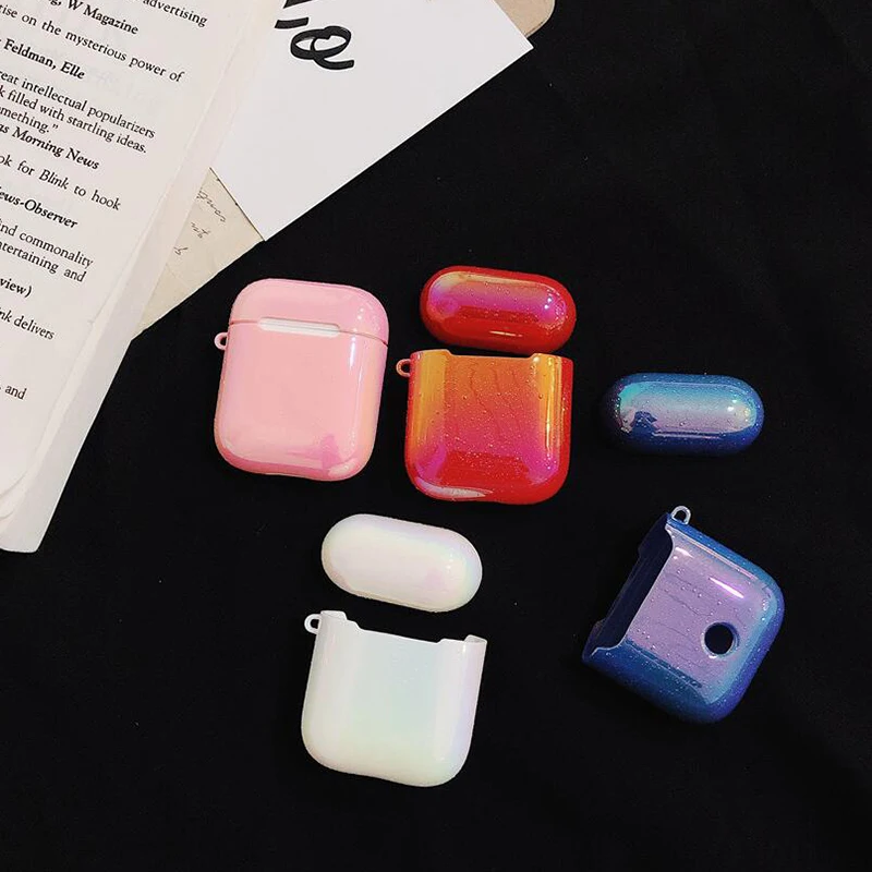 Градиентный цвет Bluetooth беспроводной Чехол для наушников Apple AirPods 1 2 Pro Box анти осень