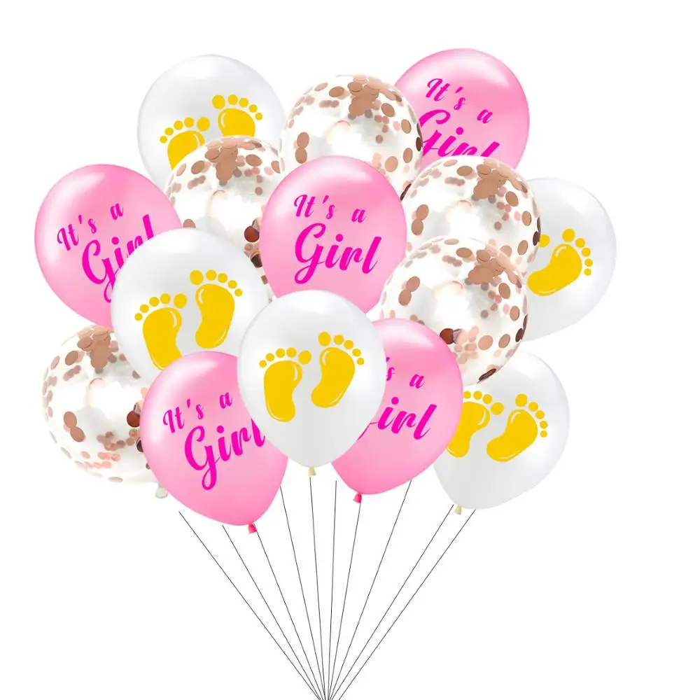 Мальчик девочка детские ступни телефон розовый синий детский праздничный шар