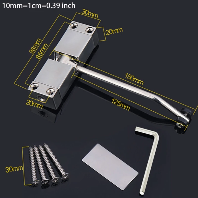 

Light Automatic Adjustable Mute Door Closer Simple Fire Door Closing Device Suitable for Many Types Silent Closing