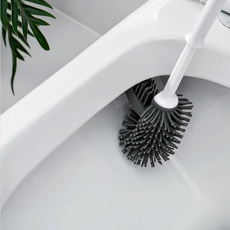 

Toilet Brush Holder Wall-Mounted Long Handle Cleaning Brush for Toilet Bath Storage Rack Bathroom Clean Accessories