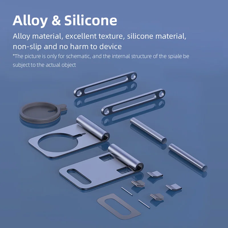 hagibis phone stand for magsafe charger adjustable foldable aluminum desk phone holder for iphone 1212 pro12 mini12 pro max free global shipping