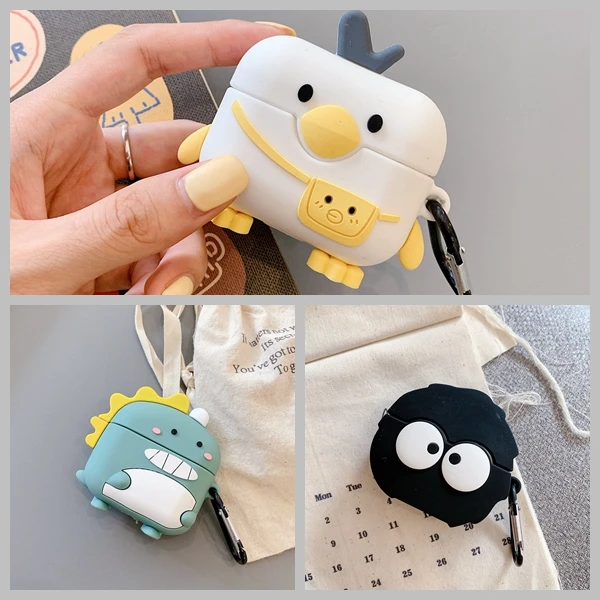 

Headset Case for Edifier Tws 1 Cover funny Dinosaur cartoon duck silicone Earphone Case for Edifier TWS 1 cover protection case