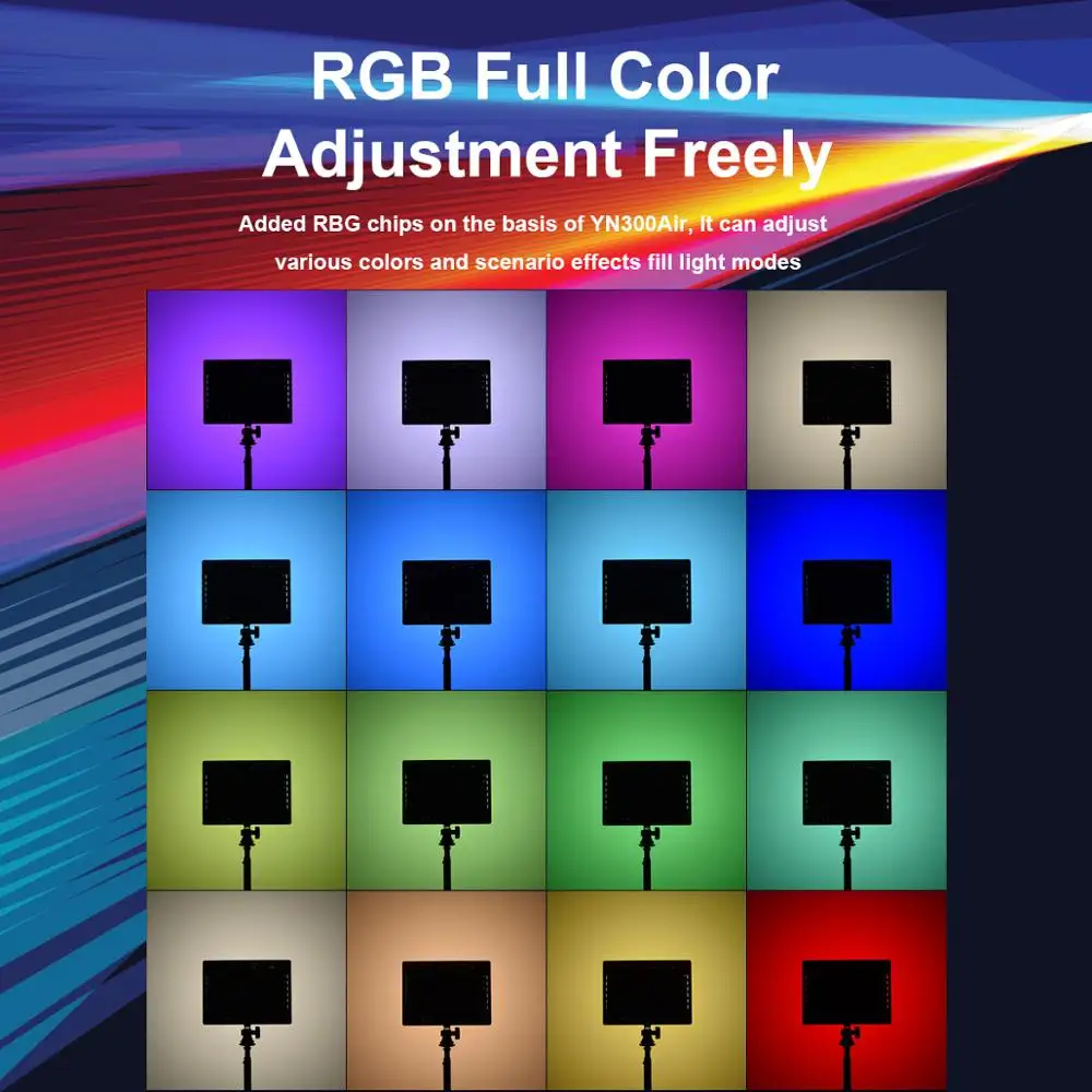 Цена Светодиодная лампа для видеосъемки YONGNUO YN300AIR II RGB светодиодный Камера видео светильник, опционально Батарея с Зарядное устройство Комплект ... Дешево Светодиодная лампа для видеосъемки YONGNUO YN300AIR II RGB светодиодный Камера видео светильник, опционально Батарея с Зарядное устройство Комплект ...