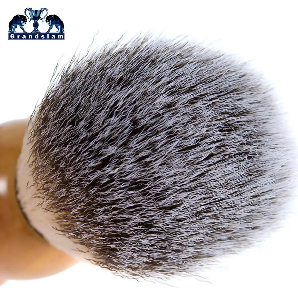 Grandslam Pro Синтетический нейлон бритье борода мыльная щетка деревянная ручка для