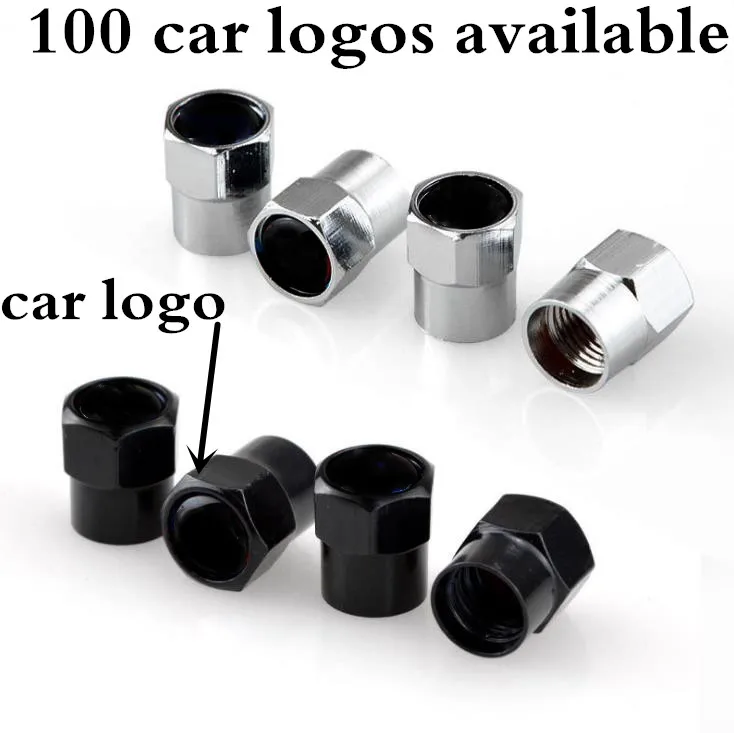 Металлическая защита от пыли логотип вентиль шины колеса Колпачок черный