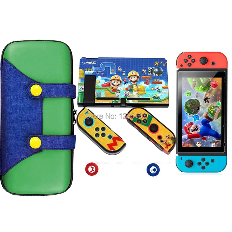 K Storage Bag for Nintend Switch Console Tempered Glass Screen Protector for Nintendoswitch Joystick Grip Caps for Nitendo Joy-Con - Цвет: K