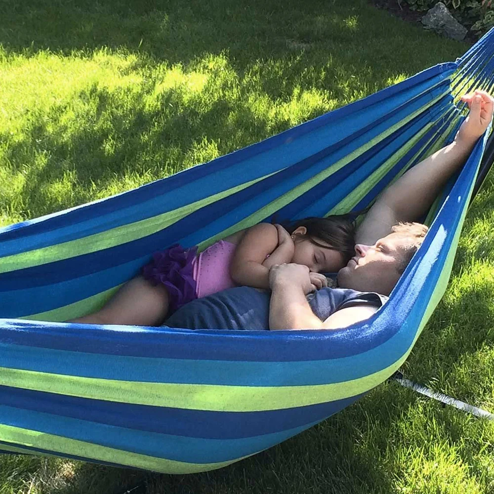 HooRu одиночный двойной гамак походный кемпинг Холщовый портативный с уличным