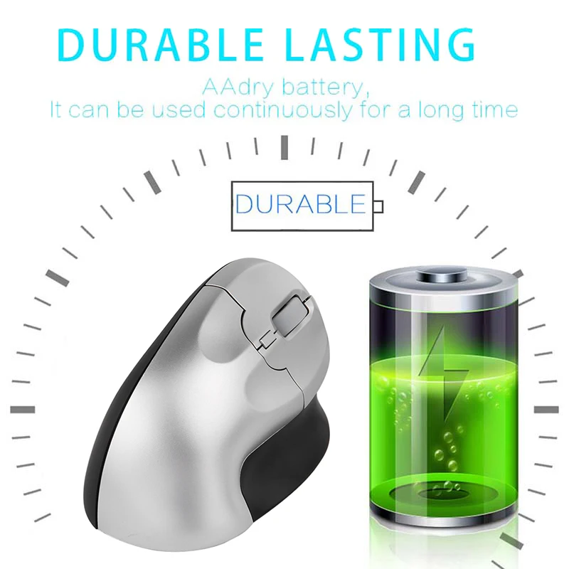 

Ergonomic Rechargeable Mouse 2.4G Wireless 6 Keys Optical Vertical Mice @M23