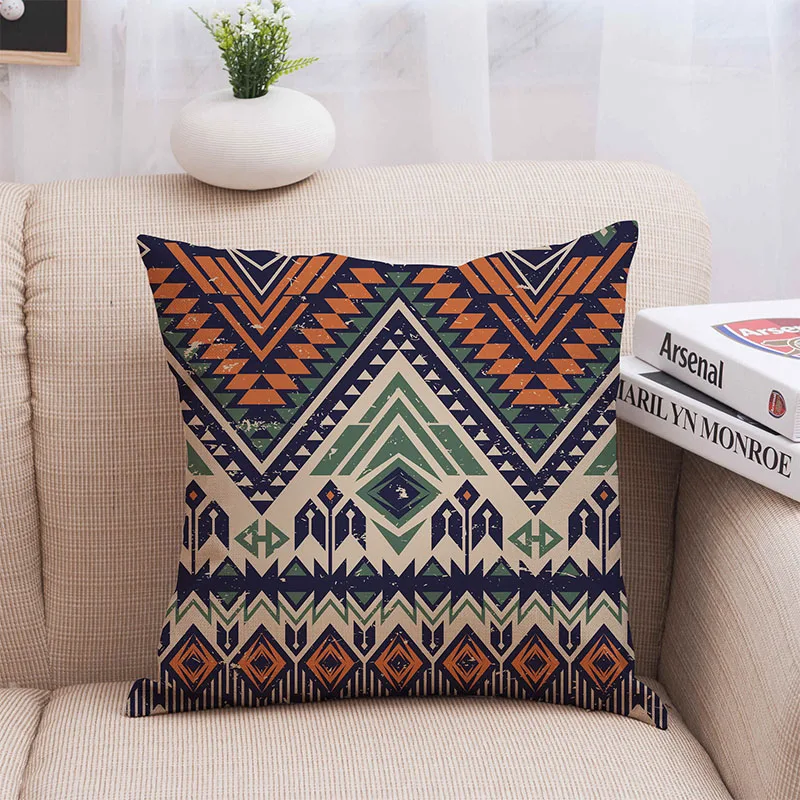 

African Ethnic Pillowcase Geometric Cushion Cover Without filling Decoration Vintage Art Boho Throws Pillow Cover Chair 45x45cm