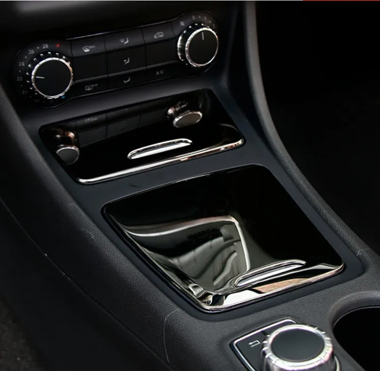 Автомобильный аксессуар для Mercedes Benz A/GLA/CLA Class 200 220 260 W176 A180 3D хромированная центральная консоль панель отделка наклейка украшение