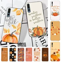 toplbpcs pumpkin happy fall phone case for huawei p30 40 20 10 8 9 lite pro plus psmart2019