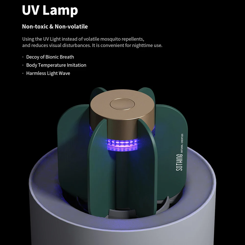 Портативная УФ-лампа для отпугивания комаров лампа-ловушка насекомых без запаха
