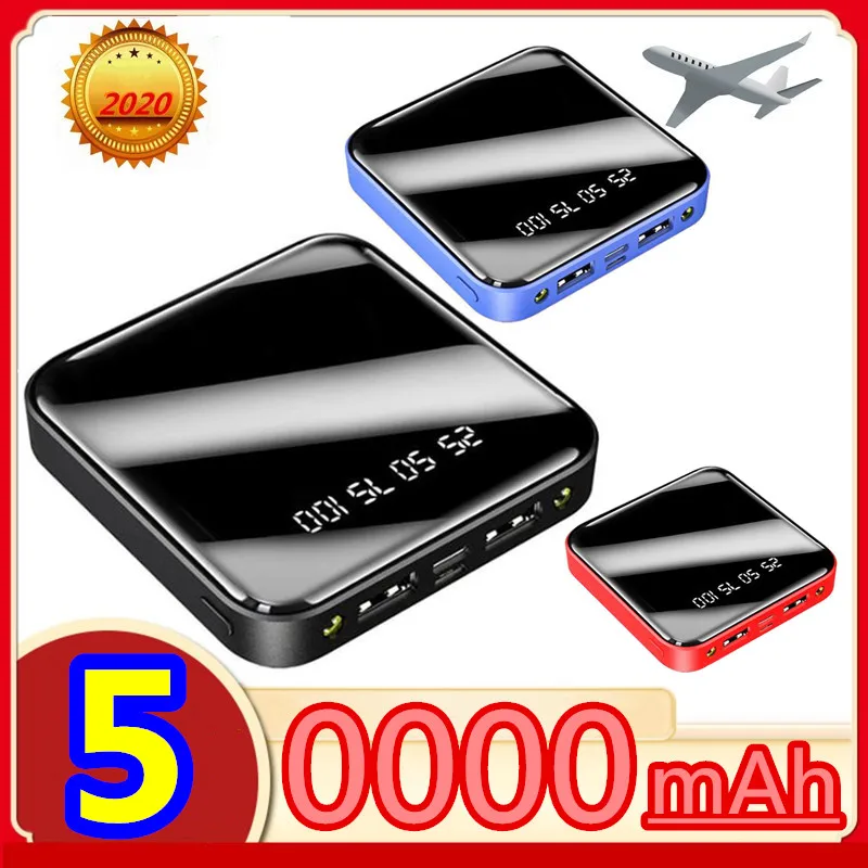 Мощность банка 50000 мА/ч Тип C USB мини Портативный Зарядное устройство для
