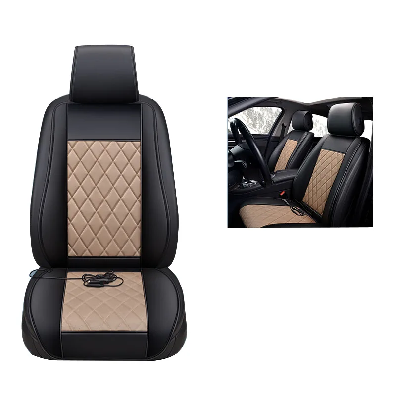 Beige Автомобильный нагревательный автокресло крышка авто аксессуары для Lada 2107 2110 2114 гранта Калина Largus Нива 4x4 Priora Самара Веста x-Ray - Название цвета: Beige