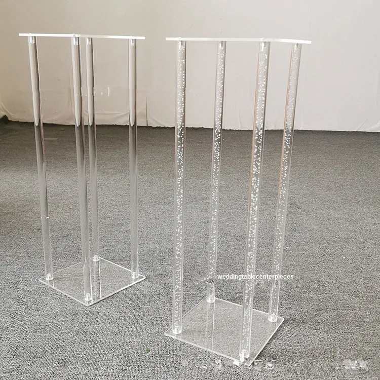 12 шт.) 70 см в высоту) прямоугольный прозрачный акрил Хрустальная Свадебная ваза