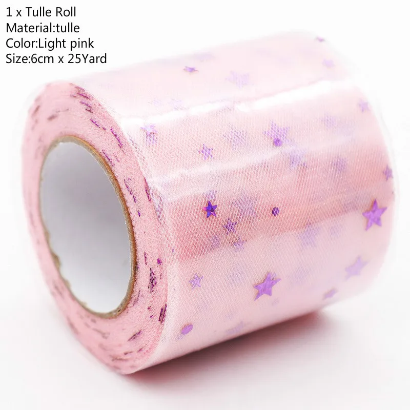 25Yard Light Pink Фатиновая юбка-пачка в рулоне, 15 см, 100 ярдов, сделай сам подарочная упаковка для дня рождения, вечеринки, Рождества, свадьбы, для детей - Color: 25Yard Light Pink