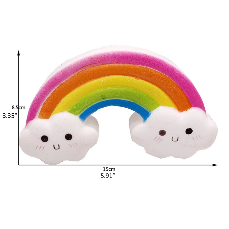 

Cute Rainbow Bridge Toys Soft PU Slow Rebound Vent Toys Slow Stress Relief Toys 3XUC