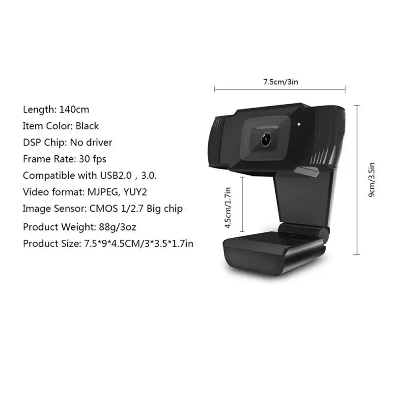 

Webcam 1080P Full HD USB Mini Camera With Microphone USB Plug Play Video Shooting Camera For PC Computer Desktop Gamer Webcast