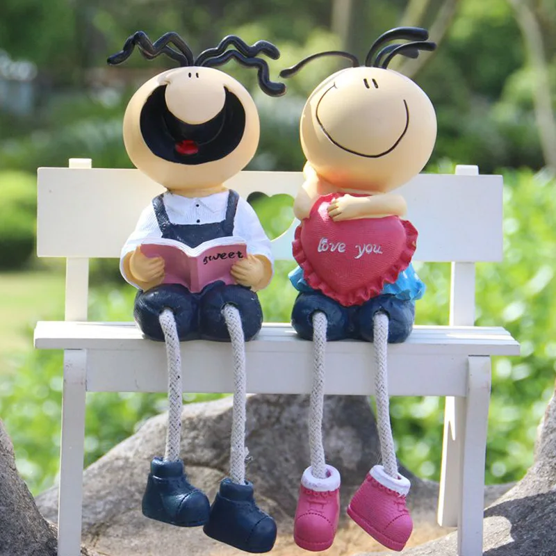 

4x Cute Resin Hanging Foot Doll Desk Shelf LOVE Statue Elf Figurine Sitter Crafts Home Wedding Party Office Car Table