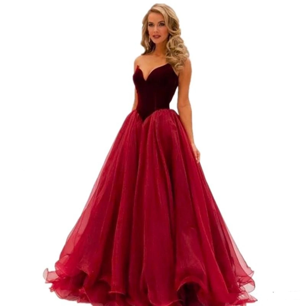 

Wine Red Long Evening Dress Lebanon Celebrity dress red carpet Sweetheart Prom Dress Long Party Gown vestidos de festa vestido