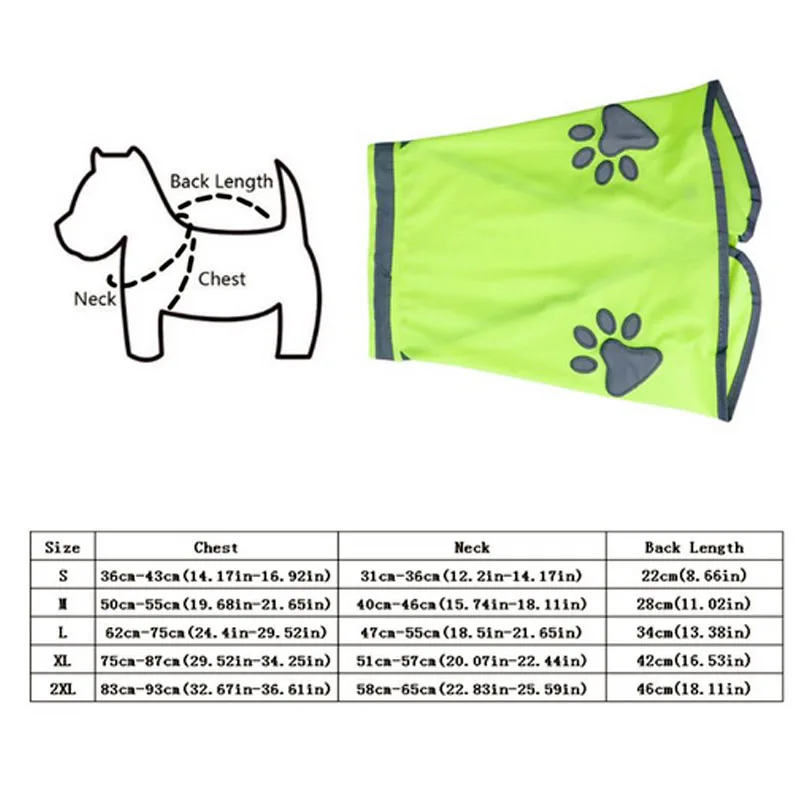 

Dog Jacket Reflective Vest Dog Fluorescent Safety Jacket Fluorescent Harness Dogs Comfortable Breathable Outdoor Pet Shirt