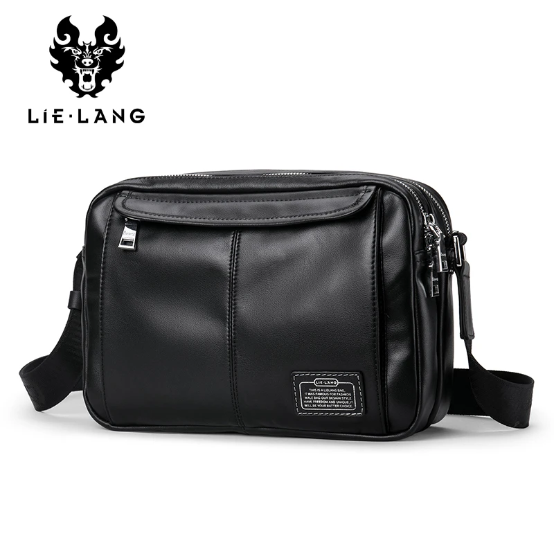 LIELANG 100% сумки на плечо из натуральной кожи для мужчин сумка-портфель Мужская