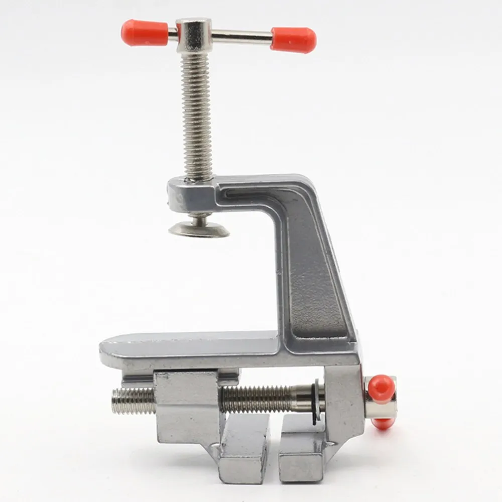 

1PC Portable Aluminum Alloy Table Vise Metal Clamp Locksmith Miniature Small Jewelers Hobby Clamp On Table Bench Vise Mini Tool