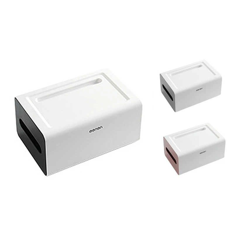 

MENGNI Tissue Box Holder with Drawer Paper Towel Dispenser Mobile Phone Holder Paper Extraction Dispenser