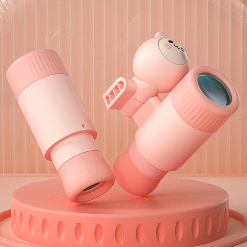 

New Outdoor Exploration Detachable Binoculars Cute Cartoon Magnifying Glass Explorees Toys for Kids Children N66