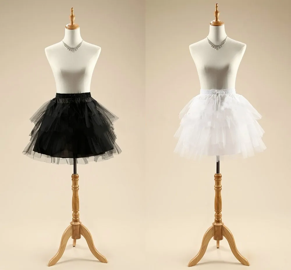 В наличии белый Тулл короткий дешевый свадебный подъюбник короткие кринолин