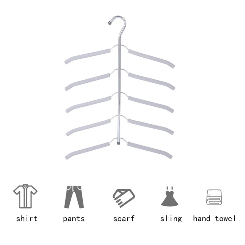 Многослойная форма из нержавеющей стали вешалка для одежды держатель хранения