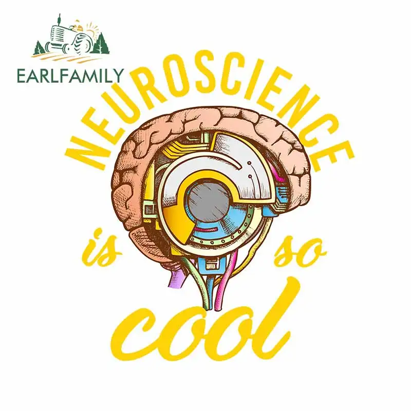 

EARLFAMILY, 13 см x 12,1 см, для Neroscience, крутой мультяшный автомобильные наклейки индивидуальные, наклейка на ветровое стекло, украшение для холодиль...