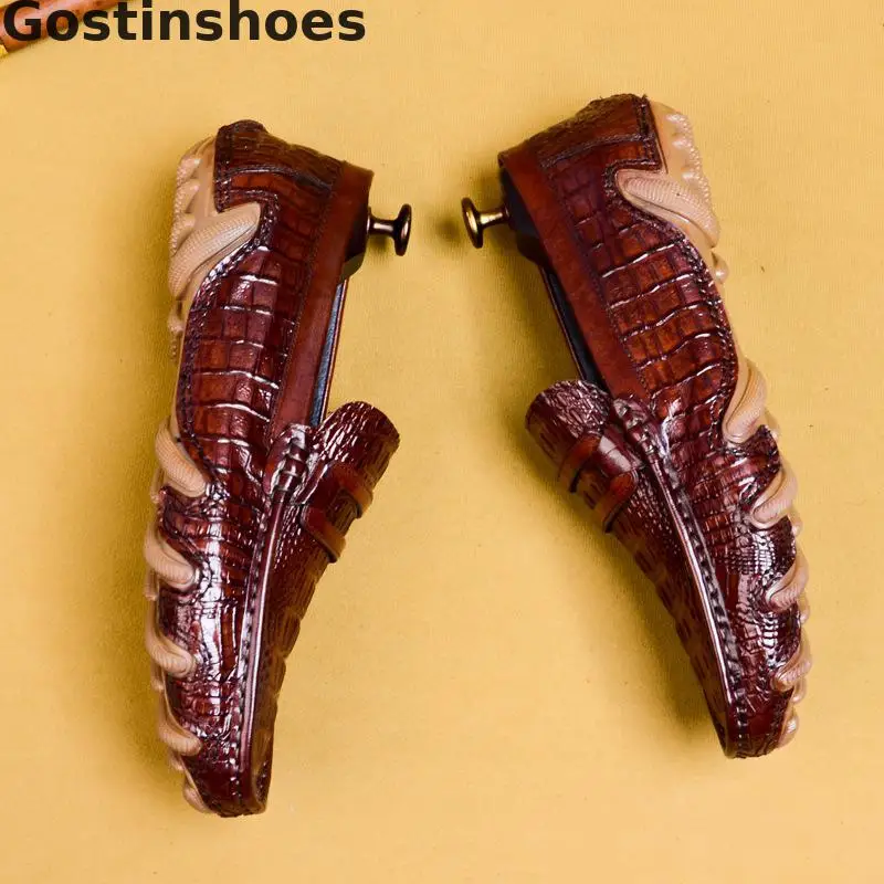 Модные мужские лоферы из натуральной кожи цвет черный коричневый повседневная