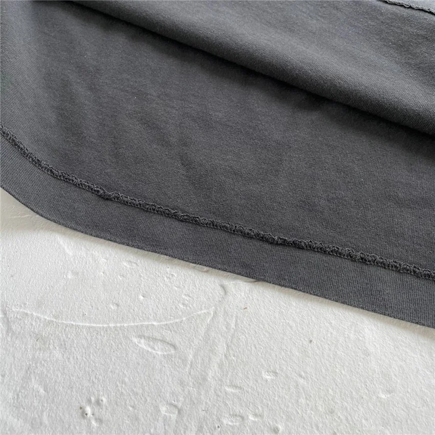 

Heavy Fabric ASKYURSELF White Logo T-shirt Men Women Vintage Font Printing Askyurself Short Sleeve Tops