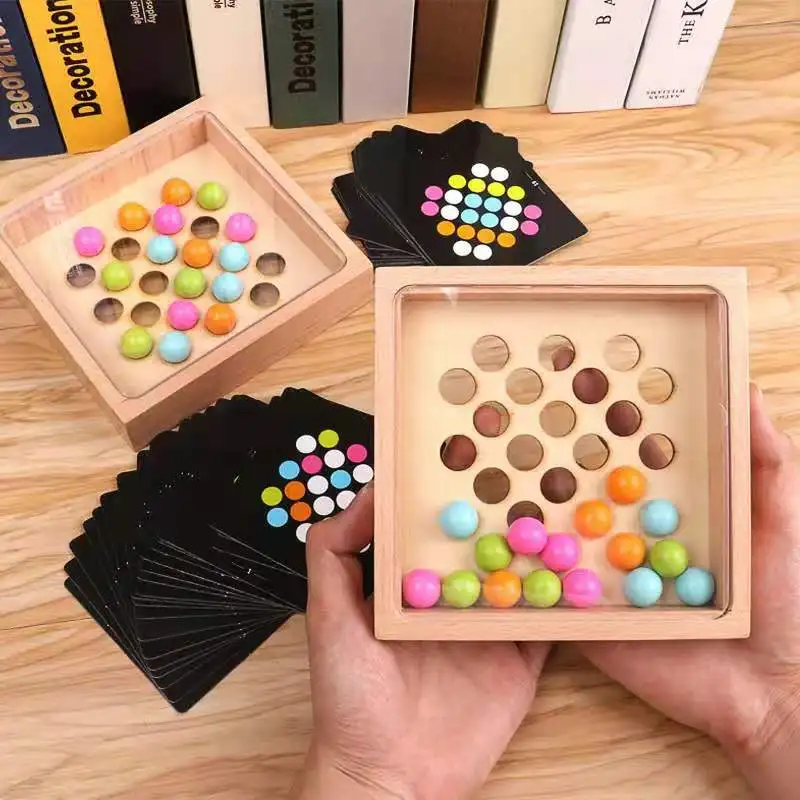 Детская деревянная игрушка палец игра Фокусировка на тренировочных игрушках родитель-ребенок Вечерние игры дети раннего обучения классические образовательные игрушки подарки