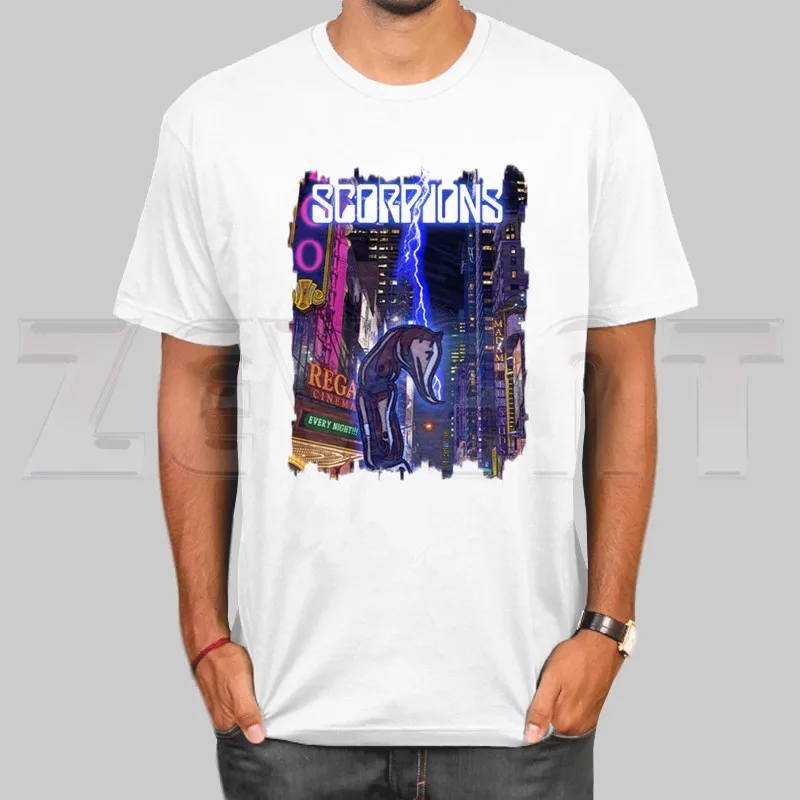 Scorpions Fashoin Metal Rock Band Music T Shirts Fashion Men and Women Top T-shirt Short Sleeve Unisex Tshirt