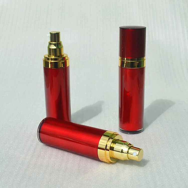 50 мл красный прямой круглый акриловый флакон пластиковая бутылка для