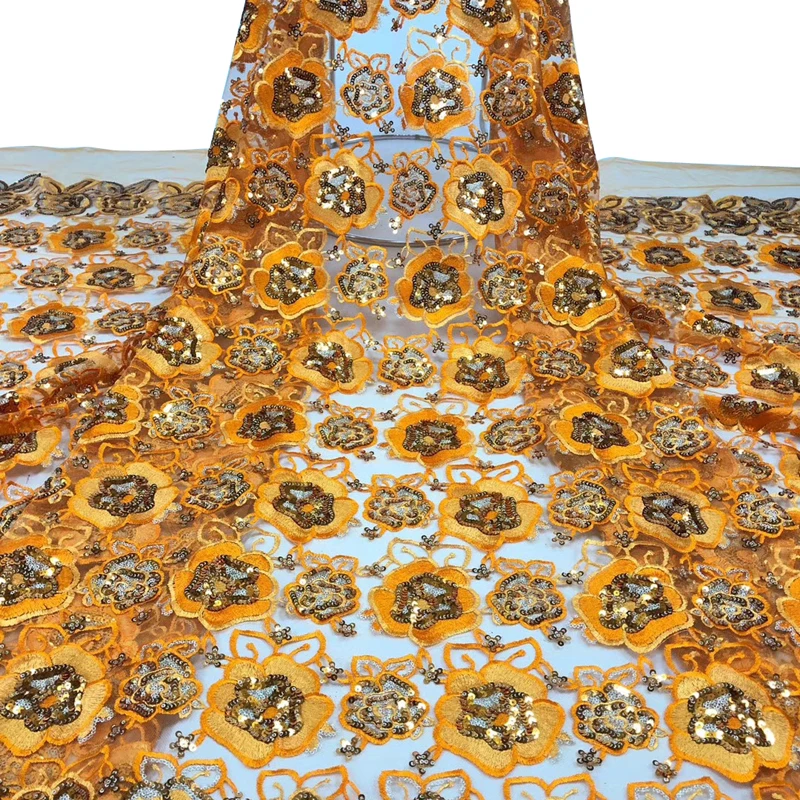 Новинка 2020 модный дизайн французский тюль кружевная ткань вышивка с блестками