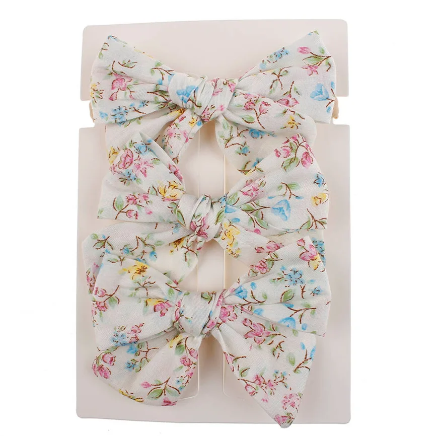 Аксессуары для волос повязка на голову 3 шт. Детская с цветочным принтом девочек