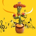 Динамик танцующий кактус 120 песня говорящий USB-зарядка голос повторение плюшевый Cactu Танцующая игрушка talk Plushie Мягкие Игрушки для маленьких девочек