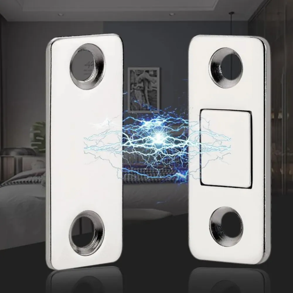 

Магнит Magnetic Door Closer Strong Door Closer Punch-Free Magnetic Catch Latch Magnet For Furniture Cabinet Cupboard With Screws
