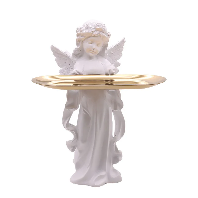 

Prayer Angel Goddess Ornament Tray Sculpture Artist Home Living Room Decoration Office Decoration Furnishings